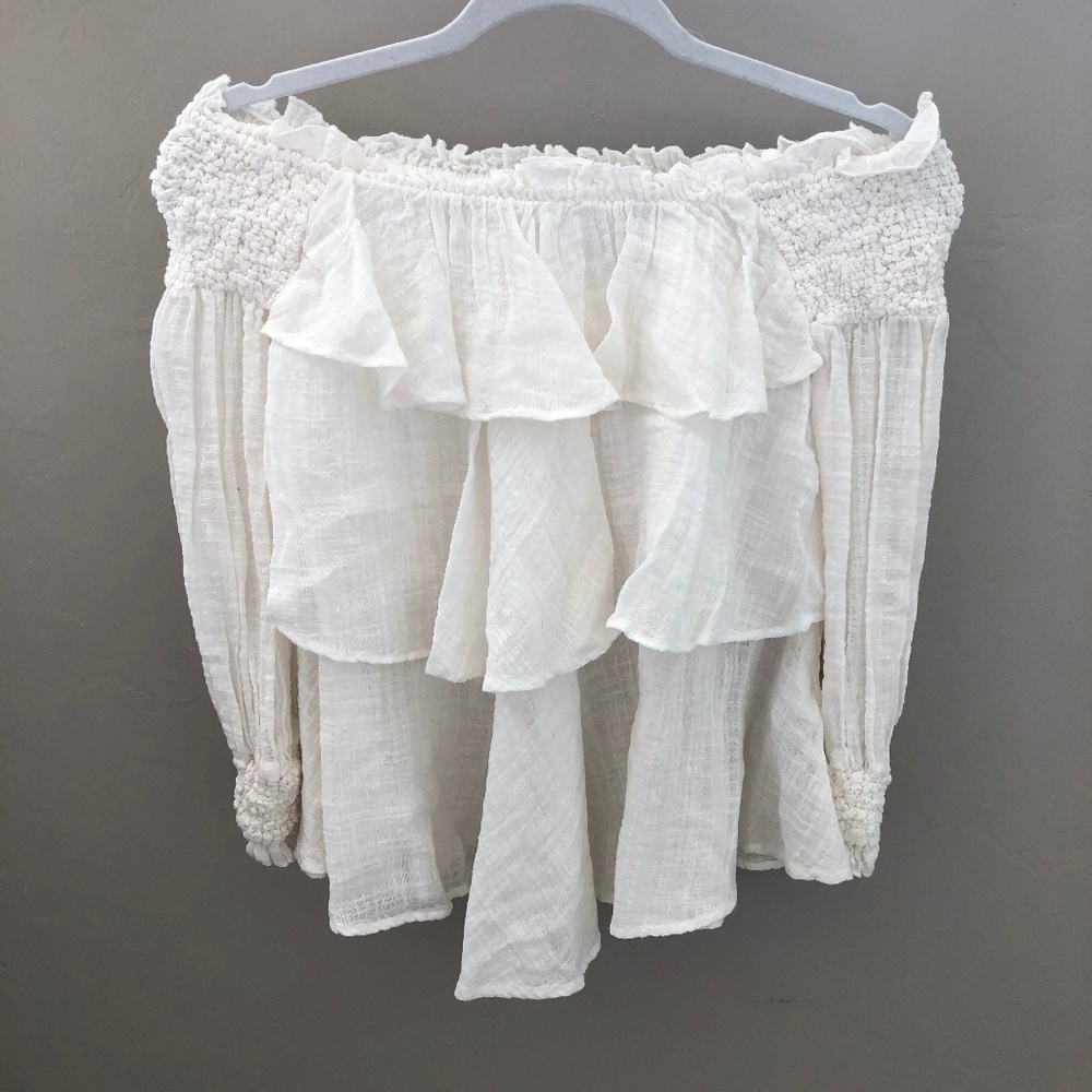 ZARA- OFF THE SHOULDER BLOUSE